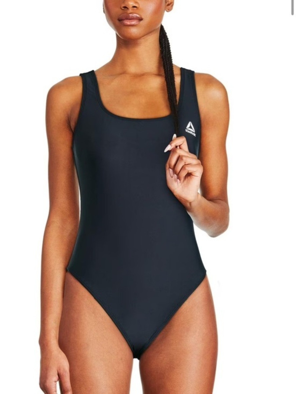 NWT Reebok Women's Black Athletic One-Piece Swimsuit